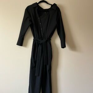 Maje asymmetrical neckline jumpsuit